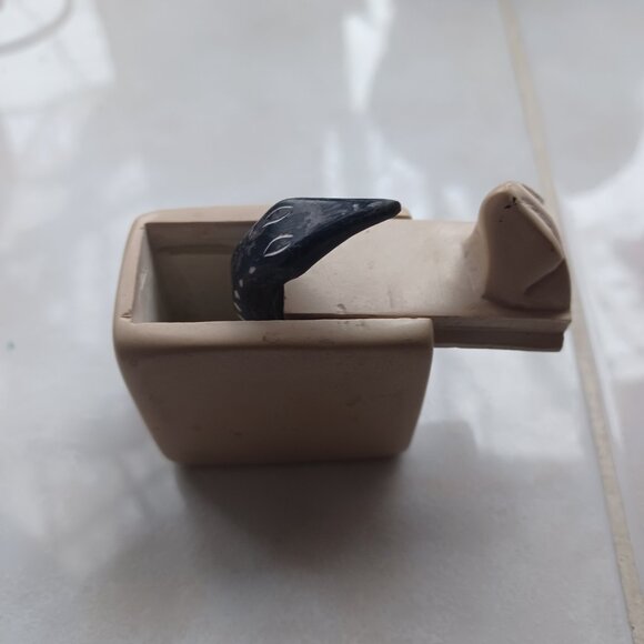 Vintage Soapstone Novelty Box and Marble Trinket Box (set of 2) - Picture 4 of 7